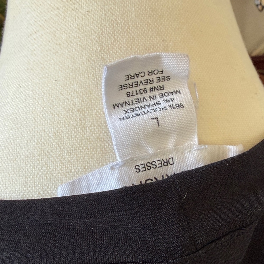 WORKSHOP ladies, Black large crewneck dress short sleeve excellent condition - Picture 8 of 9